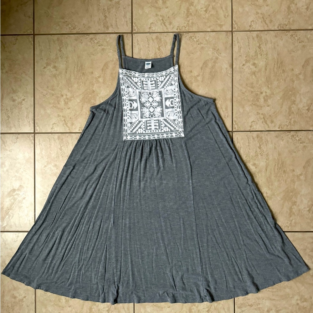 Old Navy Jersey Knit Embellished A Line Spaghetti Strap Dress